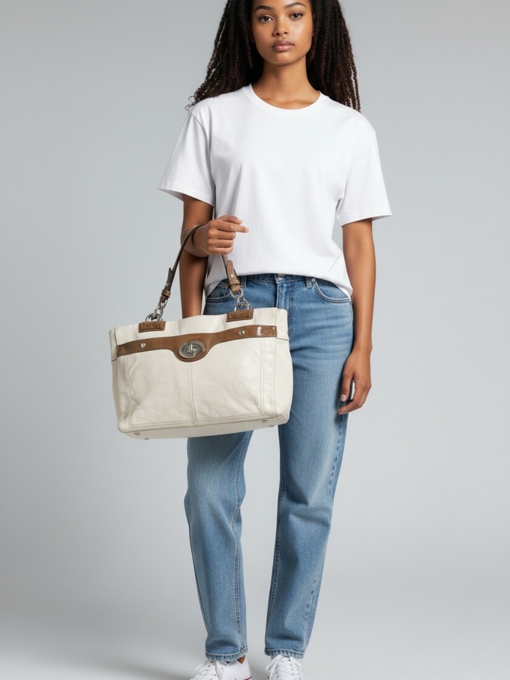 coach Penelope carryall handbag with snake trim f16532